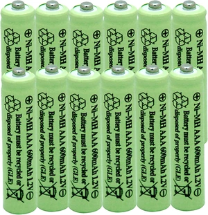 Solar Light Batteries AAA Triple A NIMH 600mAh 1.2V Rechargeable for Garden Lights Remotes Mice(12Pcs) Solar Light Batteries AAA Triple A NIMH 600mAh 1.2V Rechargeable for Garden Lights Remotes Mice(12Pcs)