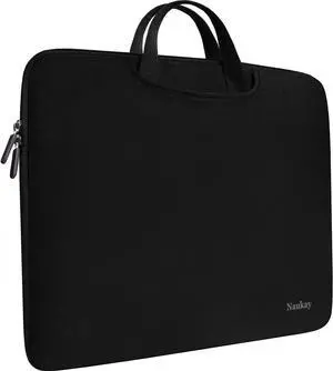 Laptop Sleeve Bag 15.6 Inch Durable Slim Briefcase Handle Bag & with Two Extra Pockets Notebook Computer Protective Case for 15 15.6 inch HP Dell Acer Asus Chromebook Ultrabook Black
