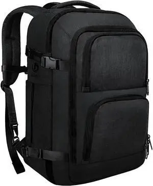 Dinictis 40L Travel Laptop Backpack for 17 Inch Notebook, Carry on Flight Approved Suitcase Backpack, Water Resistant Weekender Business Large Daypack for Men and Women-Black