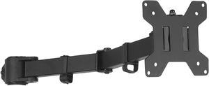 WALI Single Monitor Arm, Fully Adjustable Pole Mount Bracket for WALI Monitor Mounting System (001ARM), Black