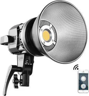 Great Video Maker 80W Portable LED Video Light White 5600K Daylight Balanced Video Light, CRI 97+ Continuous Lighting Bowens Mount for Video Recording, Children Photography, Outdoor Shooting