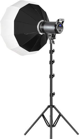 Bi-Color LED Video Light, GVM 100W Photography Lighting with Bowens Mount, APP Control System, Lantern Softbox Video Lighting Kit for YouTube Outdoor Studio, Dimmable 3200K-5600K, CRI 97+
