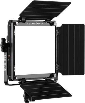 GVM Led Bi-Color Video Lights with APP Function, Variable CCT 2300K-6800K and 10%-100% Brightness with Digital Display for Video Studio Shooting, CRI97+ TLCI97 Led Light Panel +Barndoor
