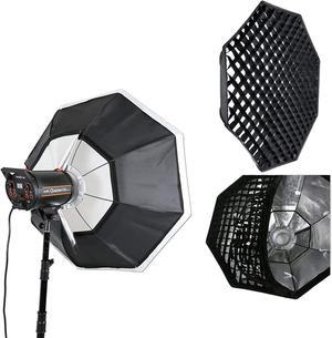 Godox Top Octagon Softbox 56Inch / 140cm Octagon Softbox Photography Light Diffuser and Modifier with Bowens Speedring Mount with Grid Honeycomb for Monolight Photo Studio Strobe Lighting
