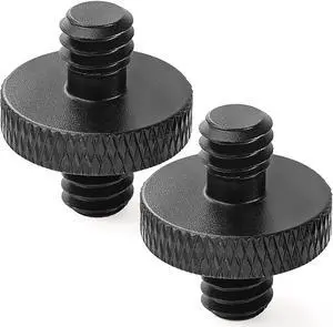 1/4" Male to 1/4" Male Threaded Tripod Screw Adapter Double Sided Standard Mounting Thread Converter for Camera Cage Mount (2 Pack) 1/4" Male to 1/4" Male Threaded Tripod Screw Adapter Double Sided Standard Mounting Thread Converter for Camera Cage Mount (2 Pack)