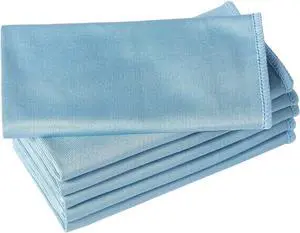 Puomue 6 Pack Microfiber Glass Cleaning Cloth, 16 Inch X 16 Inch, Lint Free Quickly Clean Window, Glasses, Windshields, Mirrors, and Stainless Steel, Blue Puomue 6 Pack Microfiber Glass Cleaning Cloth, 16 Inch X 16 Inch, Lint Free Quickly Clean Window, Glasses, Windshields, Mirrors, and Stainless Steel, Blue