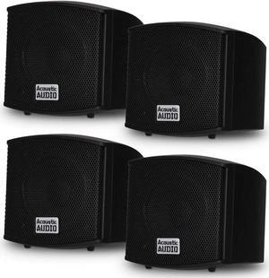 Acoustic Audio AA321B Mountable Indoor Speakers 800 Watts Black 2 Pair Pack AA321B-2Pr