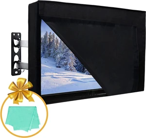 Outdoor Cover for 55 to 58 Inch TV With Openable Front Flap for Watching, Convenient Use Without Remove, Durable With Free Cleaning Cloth Outdoor Cover for 55 to 58 Inch TV With Openable Front Flap for Watching, Convenient Use Without Remove, Durable With Free Cleaning Cloth