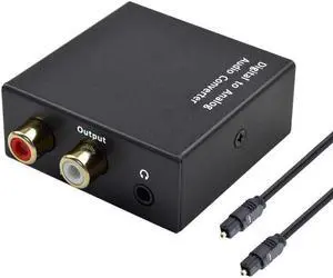 DAC Digital to Analog Audio Converter SPDIF Coaxial Toslink to Analog Stereo L/R RCA 3.5mm Jack Audio Adapter with Optical Cable PS3 HD DVD PS4 Amps