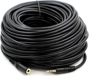 3.5mm Stereo Male to Female Extension Audio Cable Cord (100 Feet)