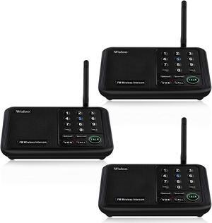 Intercoms Wireless for Home 5280 Feet Range 10 Channel 3 Code, Wireless Intercom System for Home House Business Office, Room to Room Intercom, Home Communication System (3 Packs, White)
