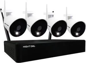 Night Owl 1080p Smart Security System with 4 AC Powered 1080p HD Wi-Fi IP Indoor/Outdoor Cameras with Night Vision and 1TB Hard Drive (Expandable up to a Total of 10 Wi-Fi Devices)