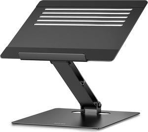 BESIGN LSX5 Aluminum Laptop Stand, Ergonomic Adjustable Notebook Stand, Riser Holder Computer Stand Compatible with Air, Pro, Dell, HP, Lenovo More 10-14" Laptops (Black)