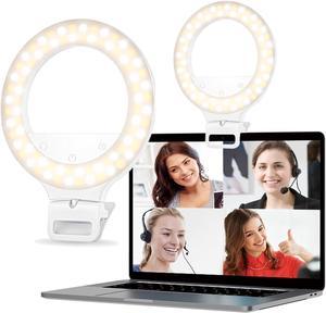 XINBAOHONG Video Conference Lighting Kit, Ring Light for Monitor Clip On Remote Working Distance Learning Zoom Call Lighting Self Broadcasting and Live Streaming Computer Laptop Video Conferencing