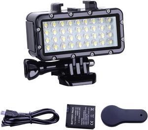 Suptig Diving Light High Power Dimmable Waterproof LED Video Light Fill Night Light Diving Underwater Light Waterproof 147ft for Gopro Hero 12/11/10/9/8/7/6/5/5S/4/3+ More Action Cam