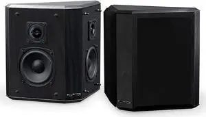 Fluance Elite High Definition 2-Way Bipolar Surround Speakers for Wide Dispersion Surround Sound in Home Theater Systems - Black Ash/Pair (SXBP2)