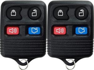 2 KeylessOption Replacement Keyless Entry Remote Control Key Fob Clicker Transmitter - Black