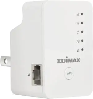 Edimax EW-7438RPn Mini New Version N300 Universal Wireless Range Extender/Wi-Fi Repeater/Wall Plug/Ethernet Port , White