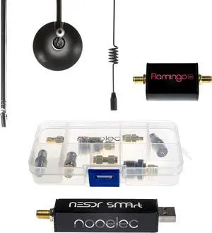 NESDR SMArt v5 RTL-SDR Essentials Starter Kit - Includes Everything to Start with Software Defined Radio Including Premium SDR, Flamingo FM Bandstop Filter, 3 Antennas, 10 Adapters & Case NESDR SMArt v5 RTL-SDR Essentials Starter Kit - Includes Everything to Start with Software Defined Radio Including Premium SDR, Flamingo FM Bandstop Filter, 3 Antennas, 10 Adapters & Case