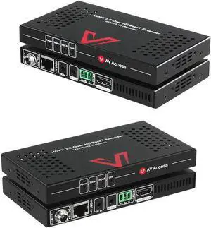 4K HDMI Extender Over Cat5e/6/6a/7 4K@60Hz 130ft, 1080P@60Hz 230ft, HDR10+, HDMI 2.0 YUV4:4:4, HDCP 2.2, 18Gbps, Plug & Play, IR Return & PoE, Smart EDID