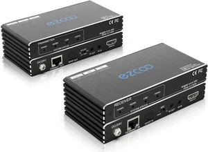 ROFAVEZCO HDBaseT HDMI ARC Extender 4K 60Hz HDR10 18Gbps - 230ft 1080P, 130ft 4K HDMI2.0 HDCP2.2 - Cat5e/Cat6, SPDIF Toslink, Bi-Directional PoE+IR+CEC, DTS:X, Down-Scale, Slim Case EX70H2 ROFAVEZCO HDBaseT HDMI ARC Extender 4K 60Hz HDR10 18Gbps - 230ft 1080P, 130ft 4K HDMI2.0 HDCP2.2 - Cat5e/Cat6, SPDIF Toslink, Bi-Directional PoE+IR+CEC, DTS:X, Down-Scale, Slim Case EX70H2