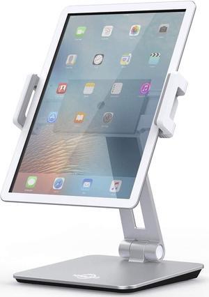 Tablet Stand Holder Tightness Adjustable Multi-Angle Foldable Eye-Level Aluminum Solid Tablets Stands Dock for 4-14Tablets/Phone iPad Series  Galaxy Tabs Kindle Fire Etc.