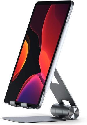 R1 Multi-Angle Foldable Tablet Stand - Compatible with iPad Pro M2/M1 iPad Air M1 iPad Mini iPhone 16/15/14/13/12 and More (Space Gray)