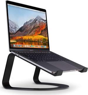 South Curve for MacBooks and Laptops | Ergonomic desktop cooling stand for home or office (matte black) , 10 x 10.5 x 6 inches