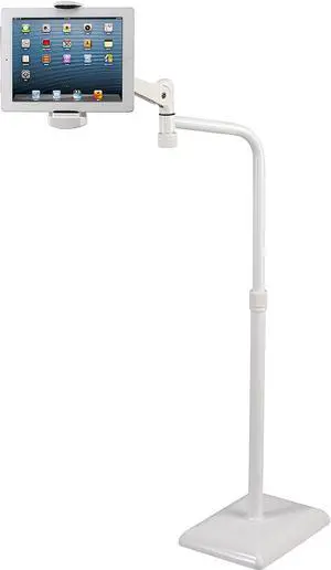 Height & Angle Adjustable, 360 Degree Rotating Floor Stand for Tablet Including ipad Pro/Mini/Air, Surface Pro,  Galaxy Tab, e-Books & More, ICFTS01W