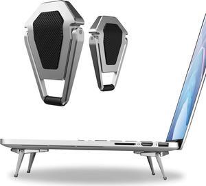 Mini Invisible Laptop Stand Pad-2Pack(4Pcs) SUNTAIHO Aluminum Cooling Computer Keyboard Mount Kickstand,Ergonomic Lightweight Laptop Desk Stand for MacBook Pro/Air, Lenovo,12-17 Inches Tablet&Laptop