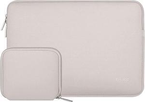 MOSISO Laptop Sleeve Compatible with MacBook Pro 14 inch 2023-2021 A2779 M2 A2442 M1, Compatible with MacBook Air/Pro, 13-13.3 inch Notebook Computer, Neoprene Bag with Small Case,Rock Gray