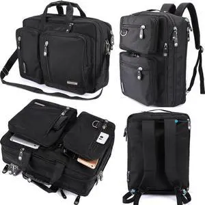 18.4 Inches Laptop Bag Multi-function Briefcase Backpack with Handle and Shoulder Strap Fits Up To 19 Inch Laptops Notebook Computer 18.4 Inches Laptop Bag Multi-function Briefcase Backpack with Handle and Shoulder Strap Fits Up To 19 Inch Laptops Notebook Computer