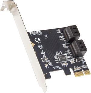 IO CREST 4 Port SATA III PCI-e 3.0 x1 Expansion Card Non-Raid with Low Profile Bracket ASMedia 1064 SI-PEX40156