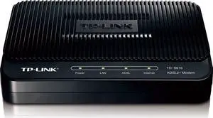 TP-Link ADSL2+ Modem, Up to 24Mbps Downstream Bandwidth, 6KV Lightning Protection (TD-8616)