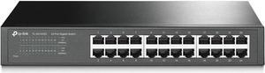 TP-Link 24 Port Gigabit Ethernet Switch Desktop/ Rackmount Plug & Play Shielded Ports Sturdy Metal Fanless Quiet Traffic Optimization Unmanaged (TL-SG1024S)
