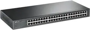 TP-Link 48 Port 10/100Mbps Fast Ethernet Switch , Plug and Play , Rackmount , Sturdy Metal w/ Shielded Ports , Fanless , Unmanaged (TL-SF1048)