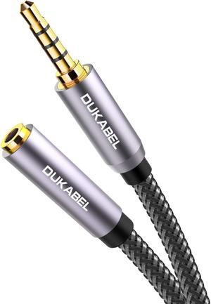 3.5mm Extension Cord (8 Feet/2.4Meters) TRRS 4-Pole Headphone Extension Male to Female Mic-Supported 3.5mm Audio Extender for Smartphones TV Cars Speaker Headset Microphones PC etc.