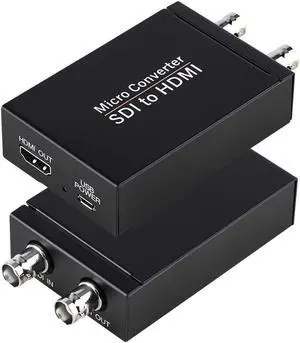 SDI to HDMI Converter - 3G/HD/SD-SDI Adapter With Auto Format Detection Video Converter and Stereo Audio De-embedder