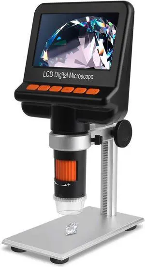 LCD Digital Microscope with Polarizer, HD Output 12MP Digital 1200x Magnification for SMD Soldering Work Jewelers Coins Collection LCD Digital Microscope with Polarizer, HD Output 12MP Digital 1200x Magnification for SMD Soldering Work Jewelers Coins Collection