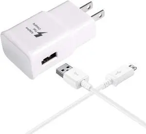Galaxy Tab E 8.0 Tablet Adaptive Fast Charger Micro USB 2.0 Cable Kit! True Digital Adaptive Fast Charging uses Dual voltages for up to 50% Faster Charging!