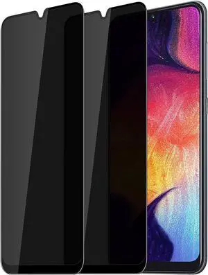 [2 Pack] Galaxy A50 A30 A20 Privacy Screen Protector, [Upgraded] Anti Spy Anti Glare Edge to Edge Full Coverage Privacy Tempered Glass Film for Samsung Galaxy A50 A50S A30 A30S A20 6.4 Inch 2019