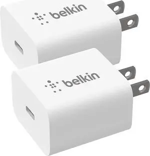 USB-C Wall Charger 20W PD Fast Charging USB-C Adapter Ultra Compact Type C Port Mini Charging Block for iPhone 13 13 Pro 12 12 Pro 12 Pro Max 11 Pro Max Samsung Galaxy and more (2-Pack)
