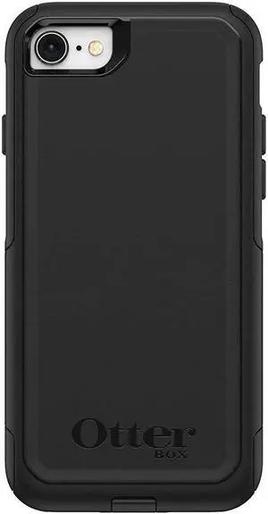iPhone SE 3rd & 2nd Gen (NOT SE4  2025 MODEL) iPhone 8 & iPhone 7 (NOT PLUS SIZED MODELS) Commuter Series Case - Black Slim & Tough Pocket-Friendly with Port Protection