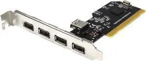 GODSHARK Internal USB 2.0 PCI Card, 5 Port (4 External & 1 Internal) PCI Expansion to USB 2 Adapter Hub Controller, High Speed 480Mbps for Desktop