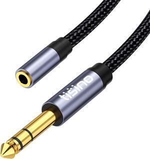 1/4 to 3.5mm Headphone Adapter 1/4 Male to 1/8 Female Extension Audio Cable for Headphones Amplifiers Guitar Amp Keyboard Piano Home Theater Speaker Mixing Console - 1 feet