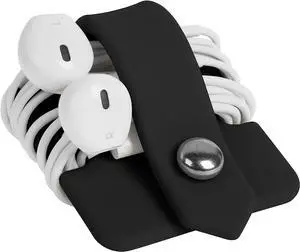 Headphone Case Cord Organizer Earbuds Holder Earphones Case Wrap Winder Headset Keeper Cord Manager Cable Organizer Black