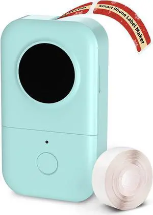 Phomemo D30 Label Maker Machine with Tape, Portable Bluetooth Label Printer, Small Smart Phone Handheld Sticker Mini Labeler Multiple Templates Font Icon Easy to Use Inkless Rechargeable F Office Home