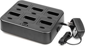 Retevis RT22 RT22P Six-Way Charger Multi Unit Charger Compatible with Retevis RT22 RT22P RT22S RB19 RB19P Walkie Talkie (1 Pack)
