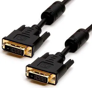 Cmple - DVI Cable 10ft, DVI to DVI Dual Link Monitor Cable Digital (24+1) Male DVI Cable for Gaming PC, Laptop, Projector, DVD, Monitor - Black