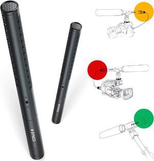 Condenser Shotgun Microphone, Mic D1 Video Camera XLR Shotgun Microphone for DSLR Camera Camcorder, Super Cardioid Directional Mic